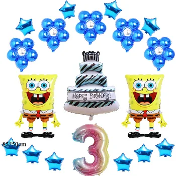 19pcs/lot children birthday party balloon include cake number foil ballon cartoon large Spongebob balloon
19pcs/lot children birthday party balloon include cake number foil ballon cartoon large Spongebob balloon