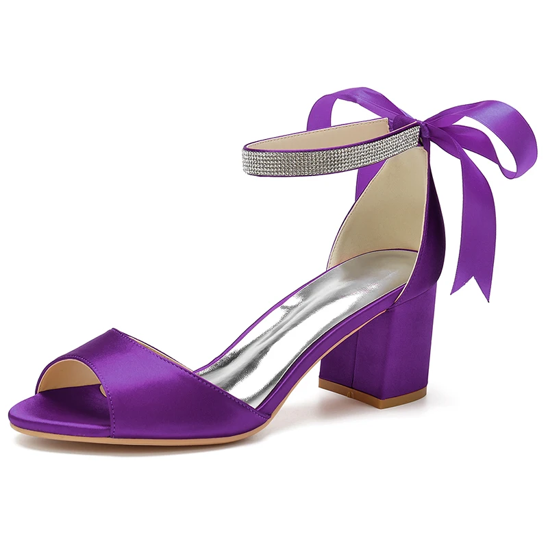 Lady Satin Evening Dress Shoes Block Thick Heels Open Toe D'orsay Rhinestone Ribbon Ankle Strap Bridal Wedding Prom Dance Pumps
Lady Satin Evening Dress Shoes Block Thick Heels Open Toe D'orsay Rhinestone Ribbon Ankle Strap Bridal Wedding Prom Dance Pumps