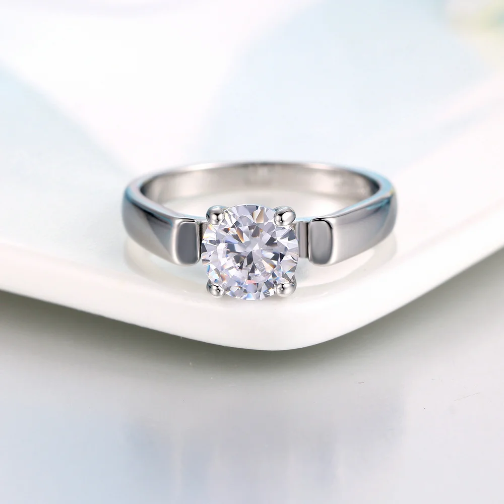Свадебные обручальные кольца для женщин классическое круглое женское кольцо с
