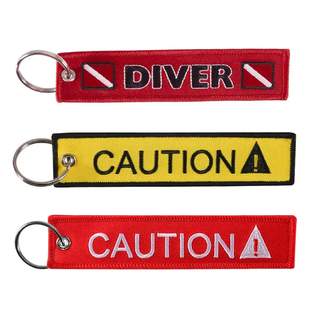 New Arrival Keychain Bouble-Sided CAUTION DIVER Print Embroidery Tag Keychain Keyring Key Chain Pendant Gift
New Arrival Keychain Bouble-Sided CAUTION DIVER Print Embroidery Tag Keychain Keyring Key Chain Pendant Gift