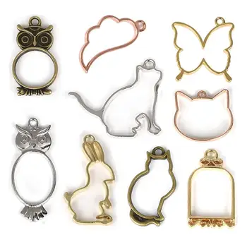 5pcs Cat Butterfly Owl Charms Pendants UV Resin Frame Metal Hollow Open Bezel Tray Animal Setting Glue Blank DIY Jewelry Making
5pcs Cat Butterfly Owl Charms Pendants UV Resin Frame Metal Hollow Open Bezel Tray Animal Setting Glue Blank DIY Jewelry Making