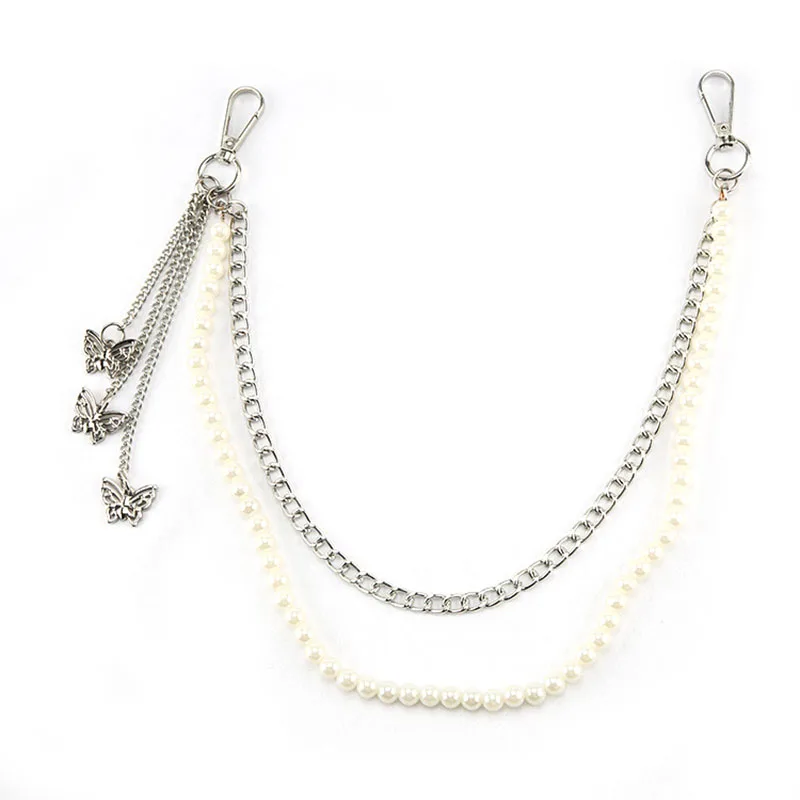 Hip Hop Punk Gothic Style Waist Chain Women Fashion Butterfly Tassel Pearl Keychain For Jeans Pants Decoration Accessory Jewelry
Hip Hop Punk Gothic Style Waist Chain Women Fashion Butterfly Tassel Pearl Keychain For Jeans Pants Decoration Accessory Jewelry