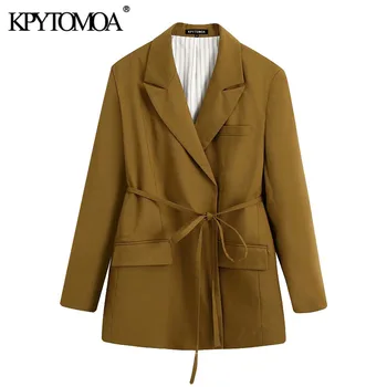 KPYTOMOA Women 2020 Fashion With Belt Oversized Blazers Coat Vintage Long Sleeve Pockets Loose Female Outerwear Chic Tops
KPYTOMOA Women 2020 Fashion With Belt Oversized Blazers Coat Vintage Long Sleeve Pockets Loose Female Outerwear Chic Tops