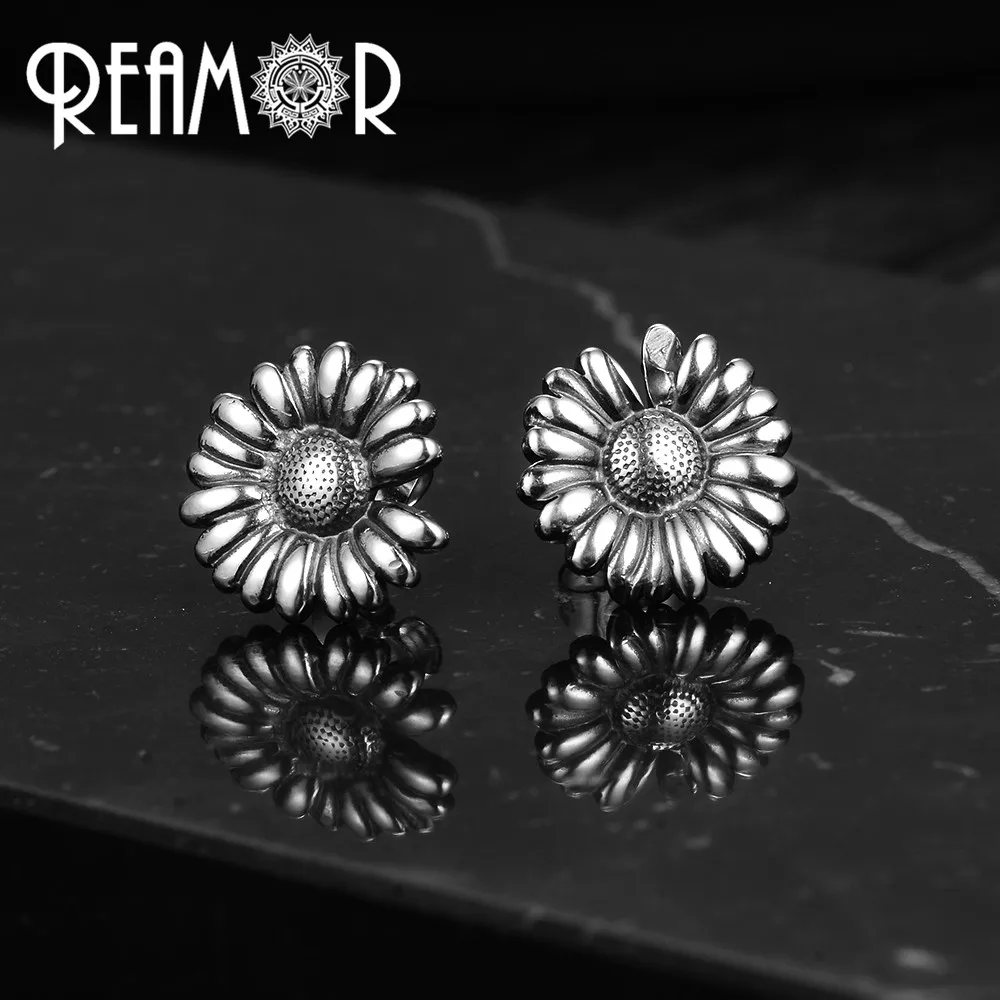 Женские серьги-гвоздики REAMOR, 1 пара, простые серьги-гвоздики из нержавеющей стали с ромашками, свадебные украшения для девочек, аксессуары 
Женские серьги-гвоздики REAMOR, 1 пара, простые серьги-гвоздики из нержавеющей стали с ромашками, свадебные украшения для девочек, аксессуары