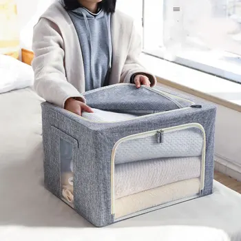 Newly Cloth Art Folding Box Fabric Storage Bins Foldable Grey Beige Box Big Capacity for Home TE889
Newly Cloth Art Folding Box Fabric Storage Bins Foldable Grey Beige Box Big Capacity for Home TE889