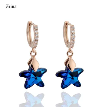 New Fashion Earrings 585 Rose Gold Color Trendy Crystals 3 Color Star Styles Charm Drop Earrings for Women Wedding Gift
New Fashion Earrings 585 Rose Gold Color Trendy Crystals 3 Color Star Styles Charm Drop Earrings for Women Wedding Gift