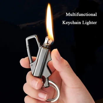 Zinc Alloy Cool Kerosene Keychain Lighter Gasoline Survival Fire Gadgets For Men Portable Oil Lighters Opener Men's Gift 
Zinc Alloy Cool Kerosene Keychain Lighter Gasoline Survival Fire Gadgets For Men Portable Oil Lighters Opener Men's Gift