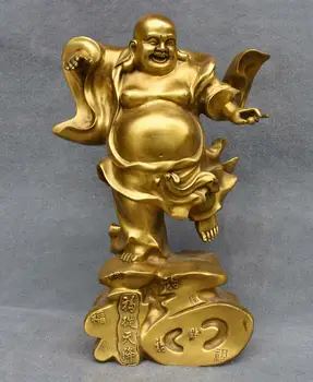 wedding decoration 15" Chinese Buddhism Pure Copper Brass Fu Happy Laughing Maitreya Buddha Statue 
wedding decoration 15" Chinese Buddhism Pure Copper Brass Fu Happy Laughing Maitreya Buddha Statue