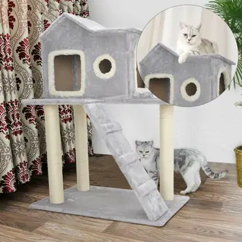 86cm Cat Tree Soft Stable Cat Climbing Frame Cat Jumping Toy Protect Cat Paws Wood Kittens Pet Play House Easy To Install
86cm Cat Tree Soft Stable Cat Climbing Frame Cat Jumping Toy Protect Cat Paws Wood Kittens Pet Play House Easy To Install