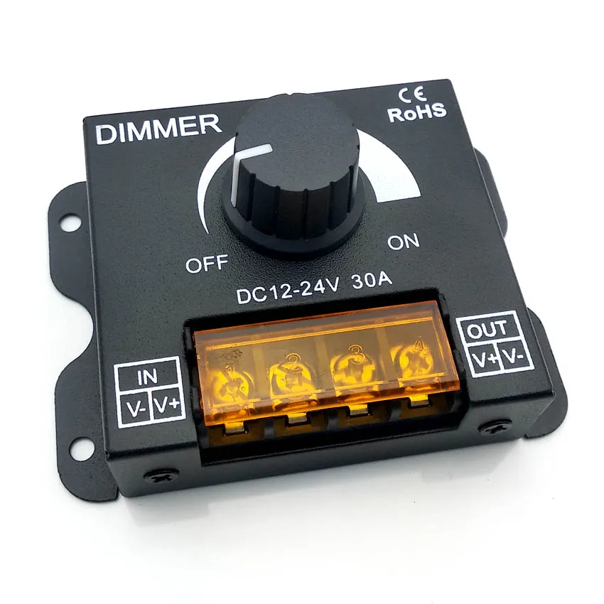 DC12V-24V LED Dimmer 8A 30A 96W 360W Adjustable Brightness Lamp Strip Light Driver Single Color LED Controller 5050 3528 Tape
DC12V-24V LED Dimmer 8A 30A 96W 360W Adjustable Brightness Lamp Strip Light Driver Single Color LED Controller 5050 3528 Tape