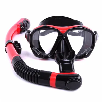 

Whale Large Frame Mask Silicone Goggles Anti-fog Waterproof Glasses With Snorkel Scuba Gear Goggles Equipment For Diving Set