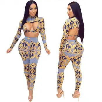 3 Piece Set Women Set Clothes Long Sleeve Printed Crop Top + Bra + Pants Sexy Three Piece Set Night Club Party Outfits DT1113
3 Piece Set Women Set Clothes Long Sleeve Printed Crop Top + Bra + Pants Sexy Three Piece Set Night Club Party Outfits DT1113