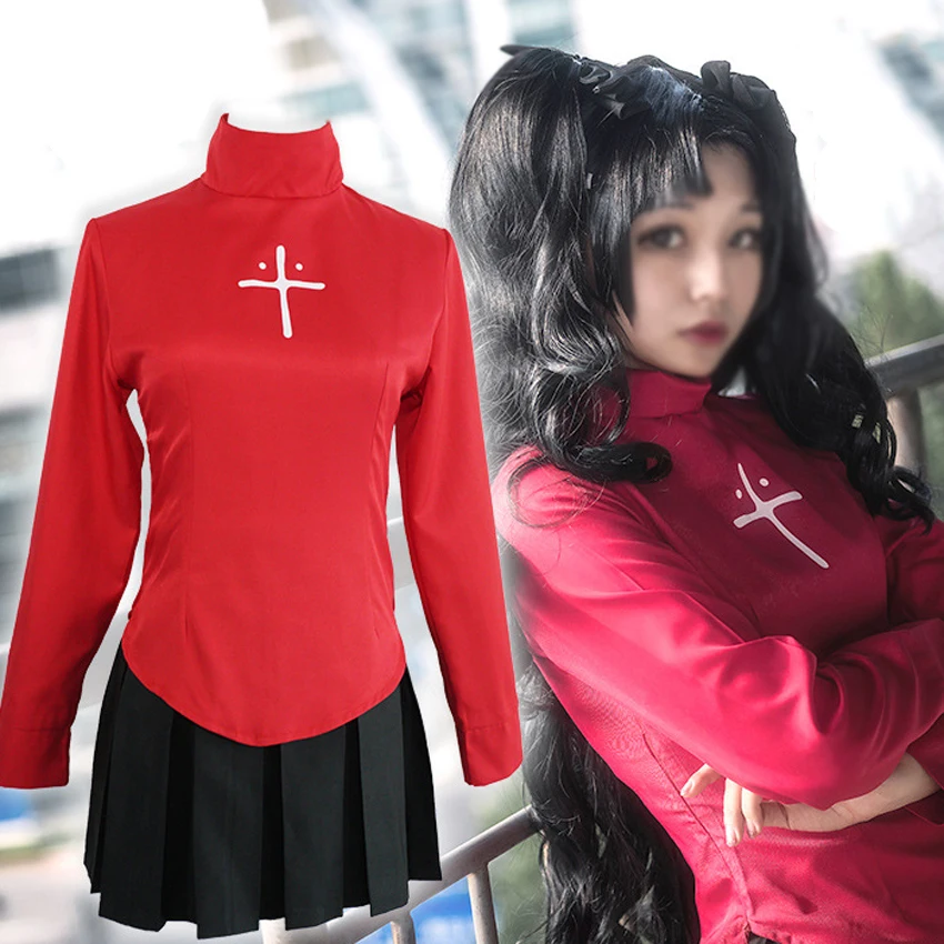 Women Anime Cosplay Costume Fate Stay Night Rin Tohsaka Uniform Tops Skirts Socks Set Halloween Costume
Women Anime Cosplay Costume Fate Stay Night Rin Tohsaka Uniform Tops Skirts Socks Set Halloween Costume