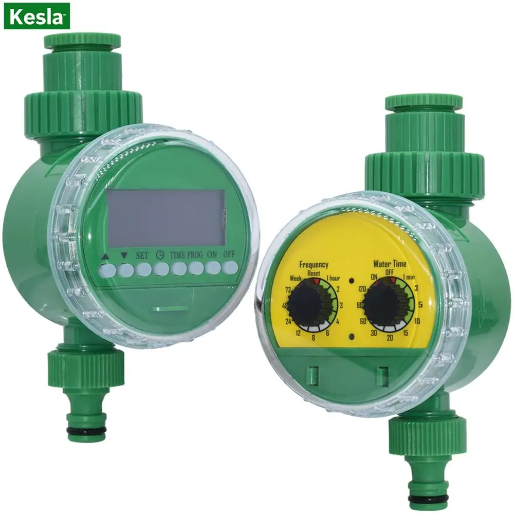 KESLA Smart Two Dial Ball Valve LCD Display Watering Timer Automatic Electronic Controller 1/2&3/4'' Home Garden Drip Irrigation
KESLA Smart Two Dial Ball Valve LCD Display Watering Timer Automatic Electronic Controller 1/2&3/4'' Home Garden Drip Irrigation