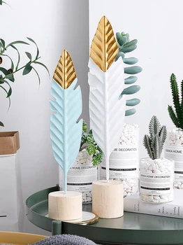 Northern Europe Simplicity Modern Ins Iron Art Feather Ornament Television Cabinet Bedroom A Living Room Soft Loading Ornament 
Northern Europe Simplicity Modern Ins Iron Art Feather Ornament Television Cabinet Bedroom A Living Room Soft Loading Ornament