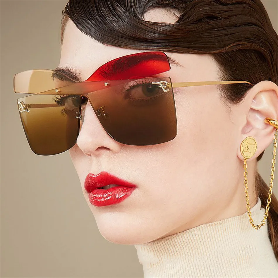 Fashion Oversized Sunglasses Women Unique Brand Rimless Design Square Metal Female Men Sun Glasses Special Butterfly Shape UV400
Fashion Oversized Sunglasses Women Unique Brand Rimless Design Square Metal Female Men Sun Glasses Special Butterfly Shape UV400
