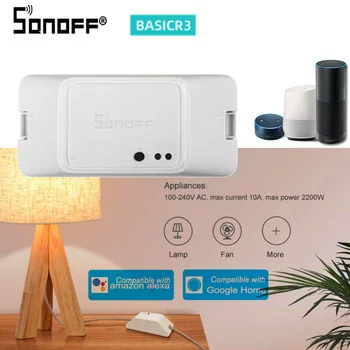 New SONOFF Basic R3 DIY WIFI Wireless Switch Light Timer Smart Home With Google Alexa Compatible LAN APP /Voice / Remote Control
New SONOFF Basic R3 DIY WIFI Wireless Switch Light Timer Smart Home With Google Alexa Compatible LAN APP /Voice / Remote Control