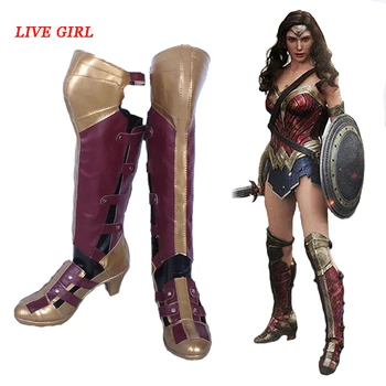 L G Superhero Batman vs Superman Wonder Woman Diana Prince High Boots Cosplay Leather Shoes
L G Superhero Batman vs Superman Wonder Woman Diana Prince High Boots Cosplay Leather Shoes