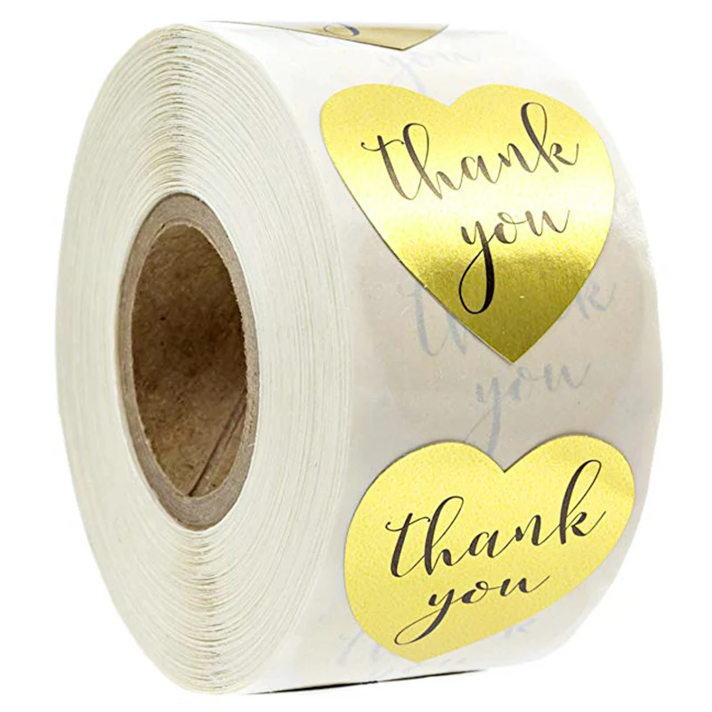 500Pcs Heart shape gold thank you Stickers seal labels 1inch for commodity envelope Package scrapbooking stationery sticker roll
500Pcs Heart shape gold thank you Stickers seal labels 1inch for commodity envelope Package scrapbooking stationery sticker roll