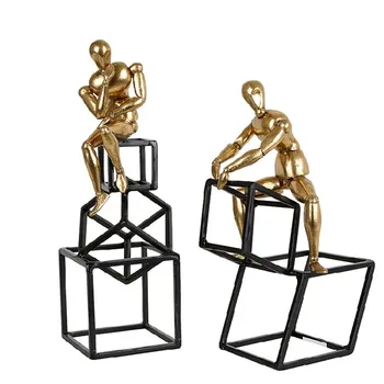 NORDIC MODERN ABSTRACT IRON GEOMETRY GOLDEN CHARACTERS STATUES RETRO GOLD FIGURE ART SCULPTURE RESIN CRAFT HOME DECORATION R4017
NORDIC MODERN ABSTRACT IRON GEOMETRY GOLDEN CHARACTERS STATUES RETRO GOLD FIGURE ART SCULPTURE RESIN CRAFT HOME DECORATION R4017