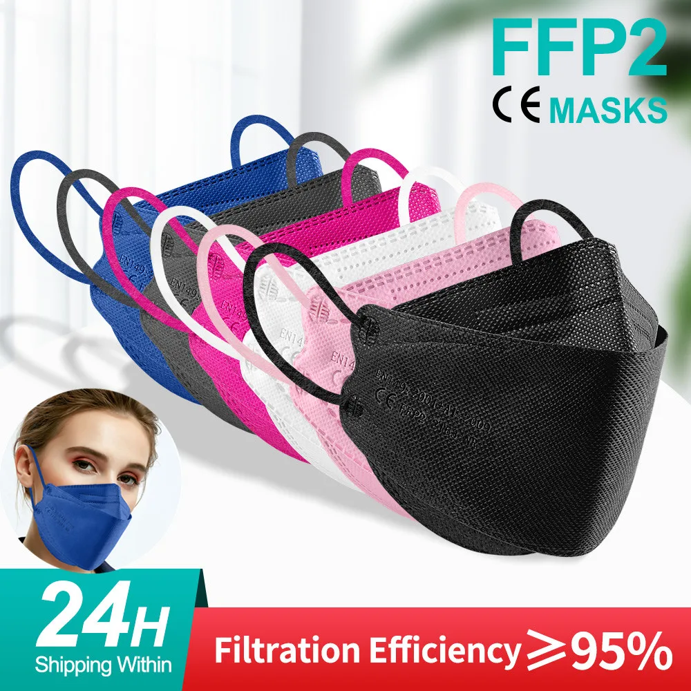 

4 Layers Breathable FFP2 Mascarillas Reusable FFP2mask Mascarilla FPP2 Homologada Adult Fish Mask KN 95 Certificadas Masque KN95