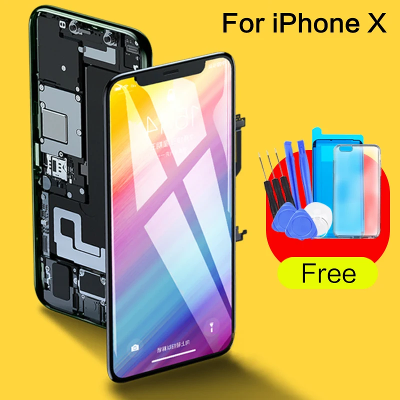 Grade For Iphone X OLED Screen GXOLED TFT With 3D Touch Digitizer Assembly Accessories LCD Screen Replacement Original Display
Grade For Iphone X OLED Screen GXOLED TFT With 3D Touch Digitizer Assembly Accessories LCD Screen Replacement Original Display