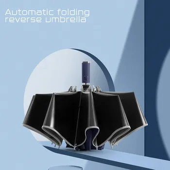 Windproof Automatic Folding Inverted Umbrella,10 Ribs Portable Reverse Umbrella with Reflective Stripe,Teflon Umbrella #15
Windproof Automatic Folding Inverted Umbrella,10 Ribs Portable Reverse Umbrella with Reflective Stripe,Teflon Umbrella #15