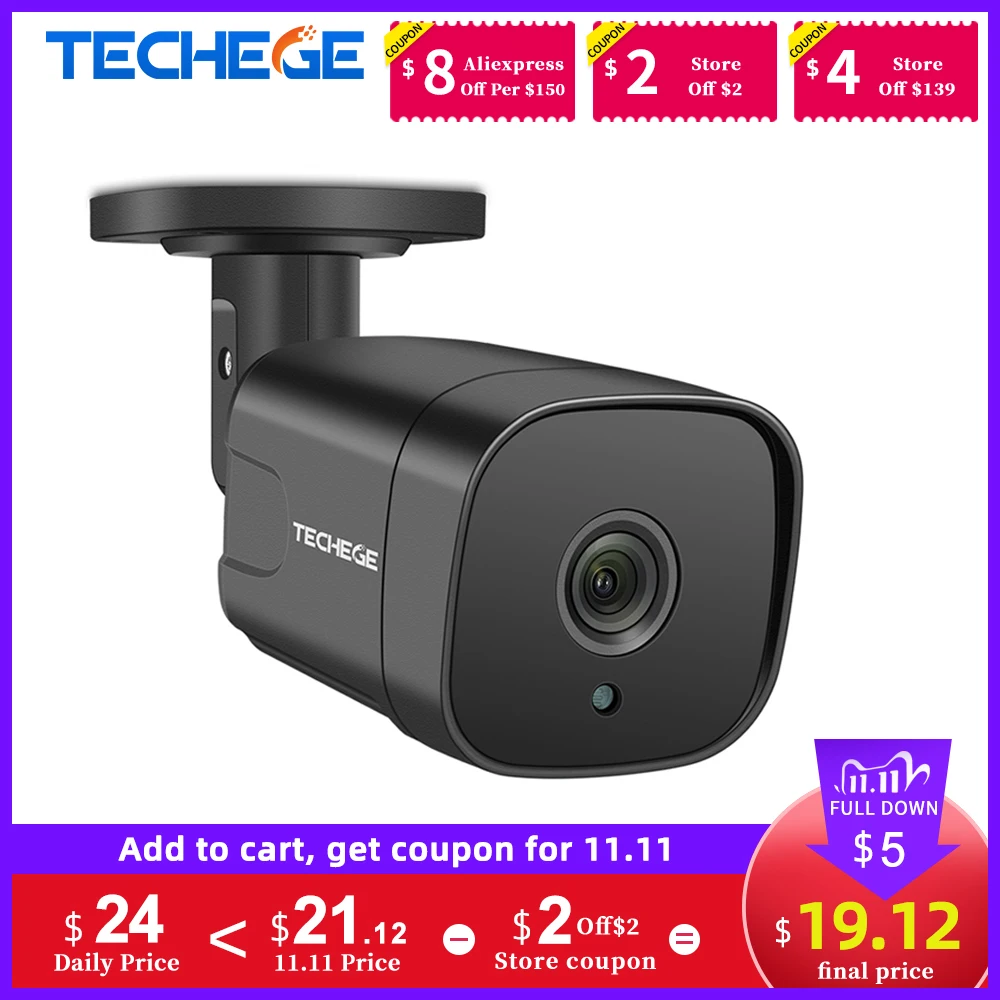 Techege H.265 Face Dectection 48V POE Security IP Camera Audio Outdoor Waterproof Video Surveillance Camera Onvif FTP 5MP 2MP
Techege H.265 Face Dectection 48V POE Security IP Camera Audio Outdoor Waterproof Video Surveillance Camera Onvif FTP 5MP 2MP