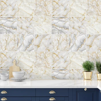 Funlife® White and Gold Marble Wall Sticker Self-Adhesive Easy to Clean Tile Sticker for Bathroom Kitchen Backsplash Floor Wall
Funlife® White and Gold Marble Wall Sticker Self-Adhesive Easy to Clean Tile Sticker for Bathroom Kitchen Backsplash Floor Wall