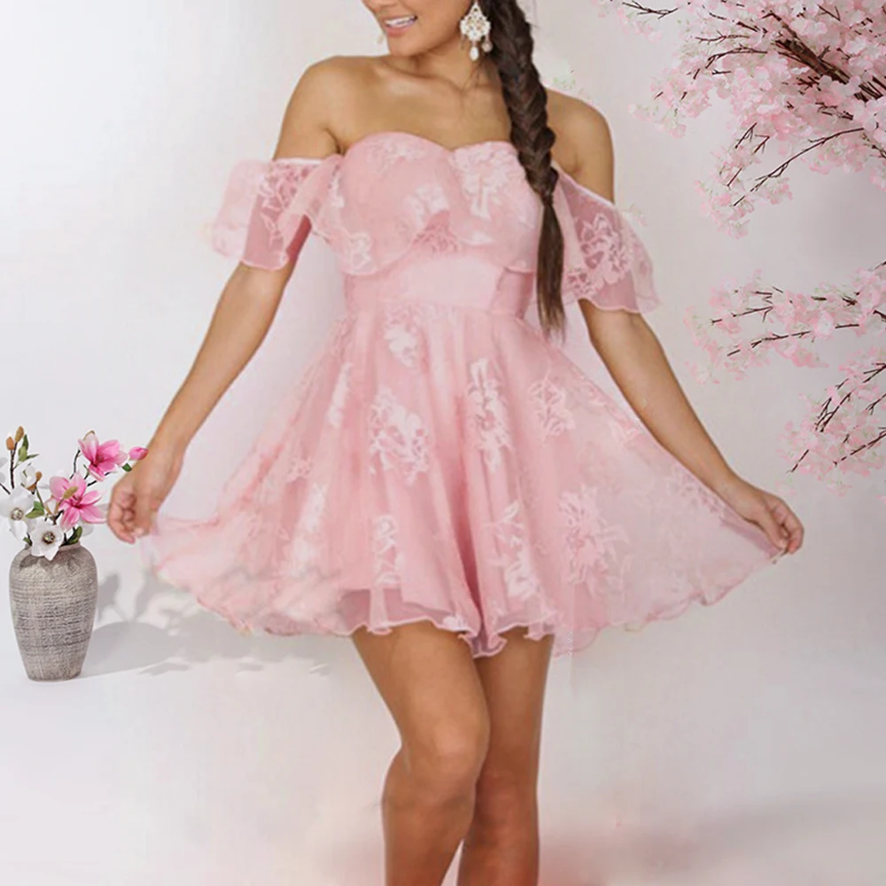 OTEN Vintage Sweet Girl Slash Neck Ruffle Sleeve Ceremony Lace Swing Wedding Bridesmaid Party Dress Vestido Hombros Descubiertos
OTEN Vintage Sweet Girl Slash Neck Ruffle Sleeve Ceremony Lace Swing Wedding Bridesmaid Party Dress Vestido Hombros Descubiertos