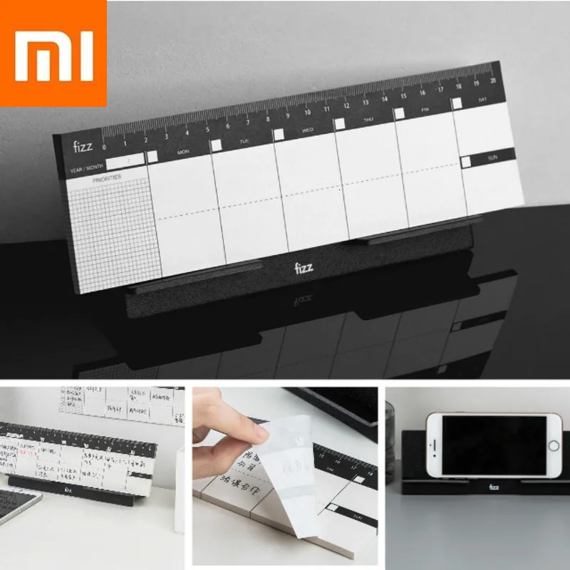 Original Xiaomi Fizz Desktop Weekly Planner Benchtop Week Plan Notebook Booklet Planning Scale Mark Bracket Type 60Page Tearing
Original Xiaomi Fizz Desktop Weekly Planner Benchtop Week Plan Notebook Booklet Planning Scale Mark Bracket Type 60Page Tearing