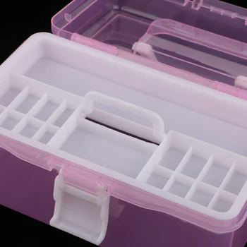 2 Layer Sewing Thread Painting Tool Medicine Storage Case Organizer Box Pink 
2 Layer Sewing Thread Painting Tool Medicine Storage Case Organizer Box Pink