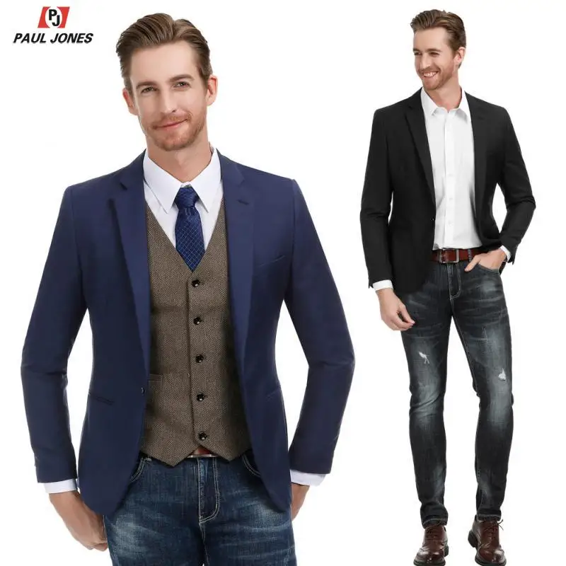 PAUL JONES Men Casual Suit Jacket Slim Fit Blazer One Button Stylish Notch Lapel Blazer Jacket Business Party Blazer Coat PJ0183
PAUL JONES Men Casual Suit Jacket Slim Fit Blazer One Button Stylish Notch Lapel Blazer Jacket Business Party Blazer Coat PJ0183