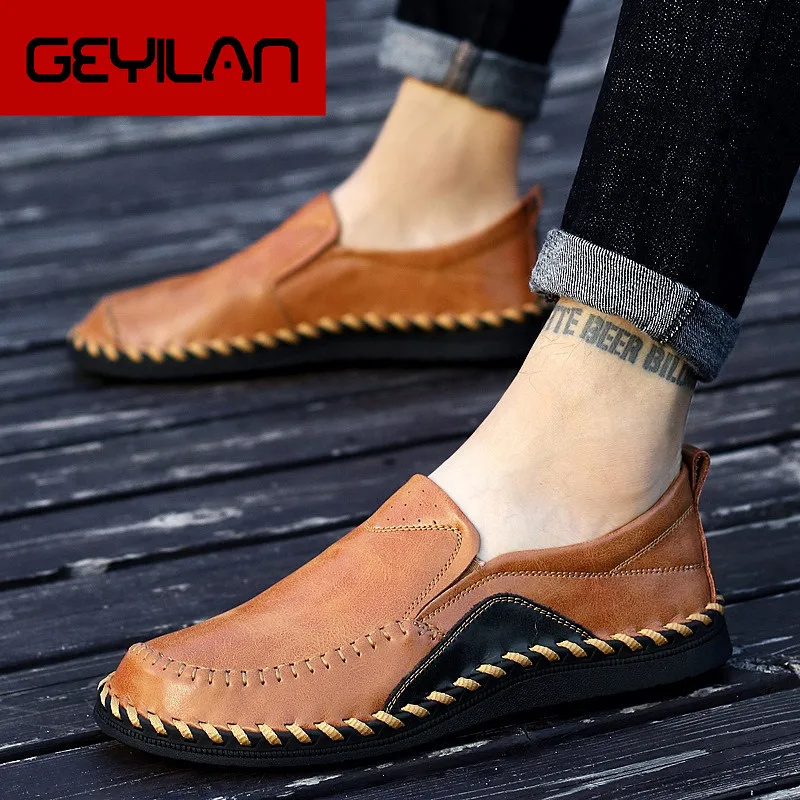 Classic Men Casual Shoes Fashion Genuine Leather Loafers Comfortable Driving Flats Peas Large Size HC-236
Classic Men Casual Shoes Fashion Genuine Leather Loafers Comfortable Driving Flats Peas Large Size HC-236