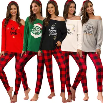 Pijama Sleepwear Women Autumn Winter Xmas Letters Printed Set Women pajamas long sleeve Nightwear Set
Pijama Sleepwear Women Autumn Winter Xmas Letters Printed Set Women pajamas long sleeve Nightwear Set