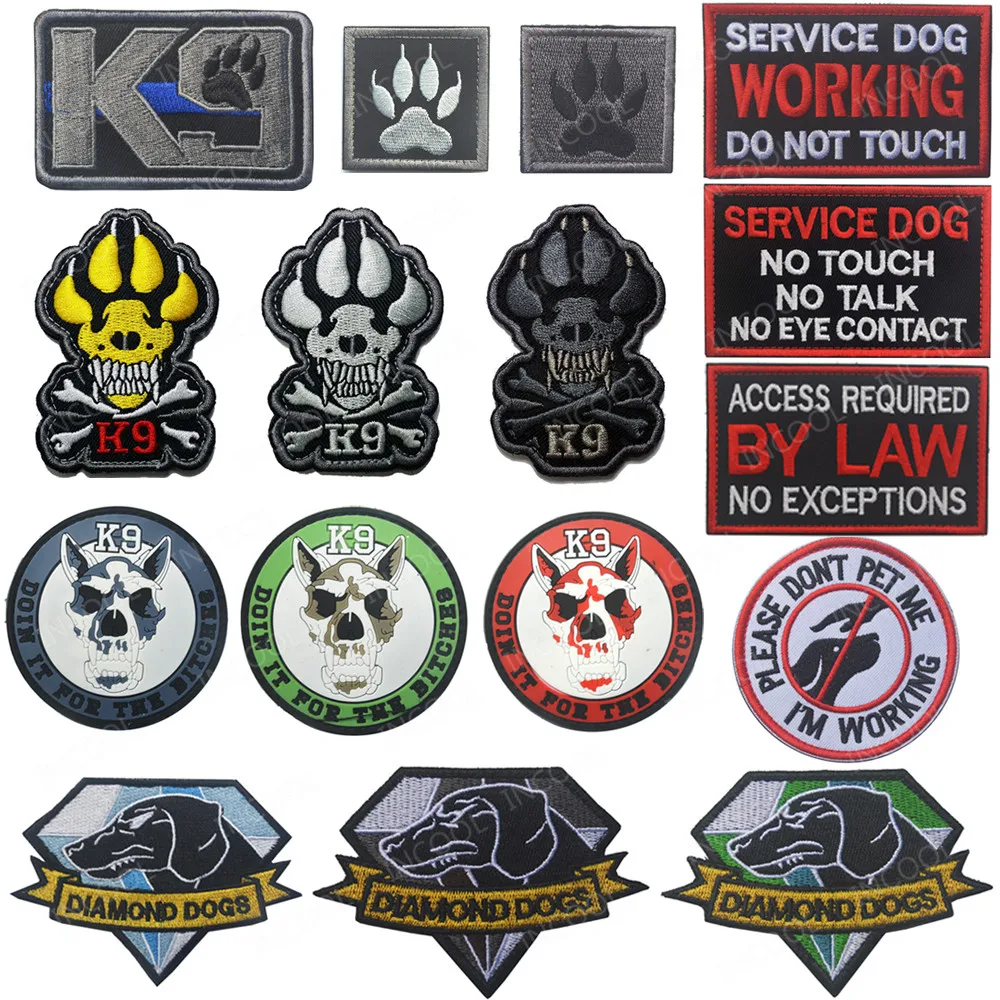 Service Dog Working Training K9 Dog Patch for Pet Harness Vest Embroidered Patches Military Morale Patches PVC Embroidery Badges
Service Dog Working Training K9 Dog Patch for Pet Harness Vest Embroidered Patches Military Morale Patches PVC Embroidery Badges