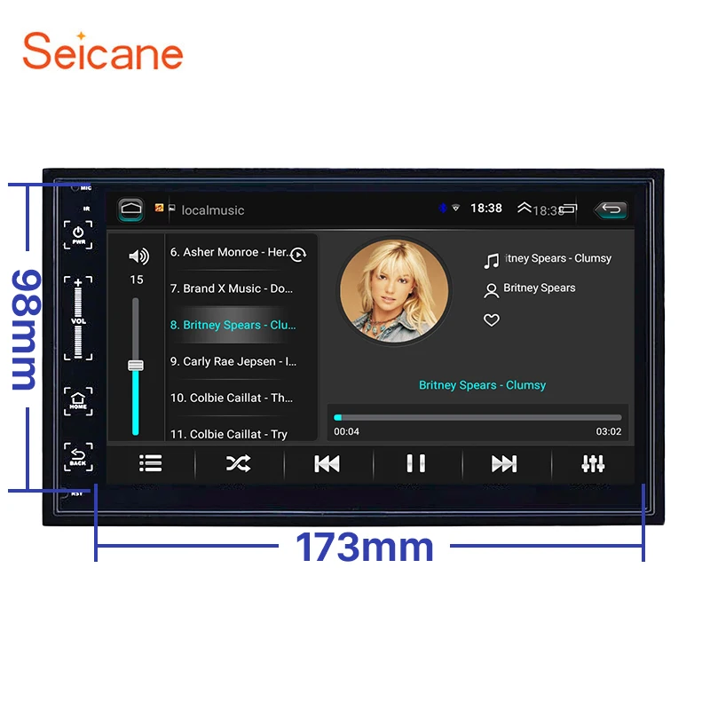 Seicane 173*98mm Android 8.1 7 inch 2Din Universal Car Auto Stereo GPS Navigation Multimedia Player Head Unit WIFI Bluetooth
Seicane 173*98mm Android 8.1 7 inch 2Din Universal Car Auto Stereo GPS Navigation Multimedia Player Head Unit WIFI Bluetooth
