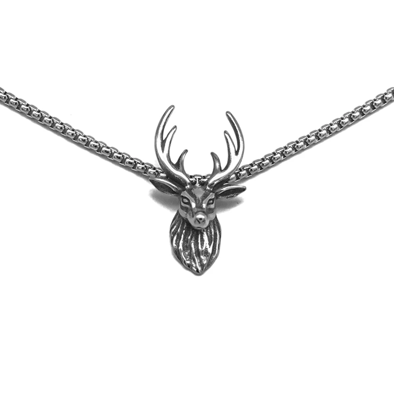 1pcs/lot New Style Men Stainless Steel Christmas Elk Deer Head Pendant Charms Accessories Jewelry Findings Necklaces Gifts Women 
1pcs/lot New Style Men Stainless Steel Christmas Elk Deer Head Pendant Charms Accessories Jewelry Findings Necklaces Gifts Women