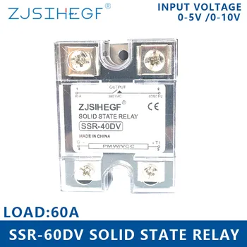 Output 24-480VAC 60A SSR Input 0-5V/0-10VDC output Single Phase SSR Solid State Relay SSR-60DV Voltage Type Voltage Regulator
Output 24-480VAC 60A SSR Input 0-5V/0-10VDC output Single Phase SSR Solid State Relay SSR-60DV Voltage Type Voltage Regulator
