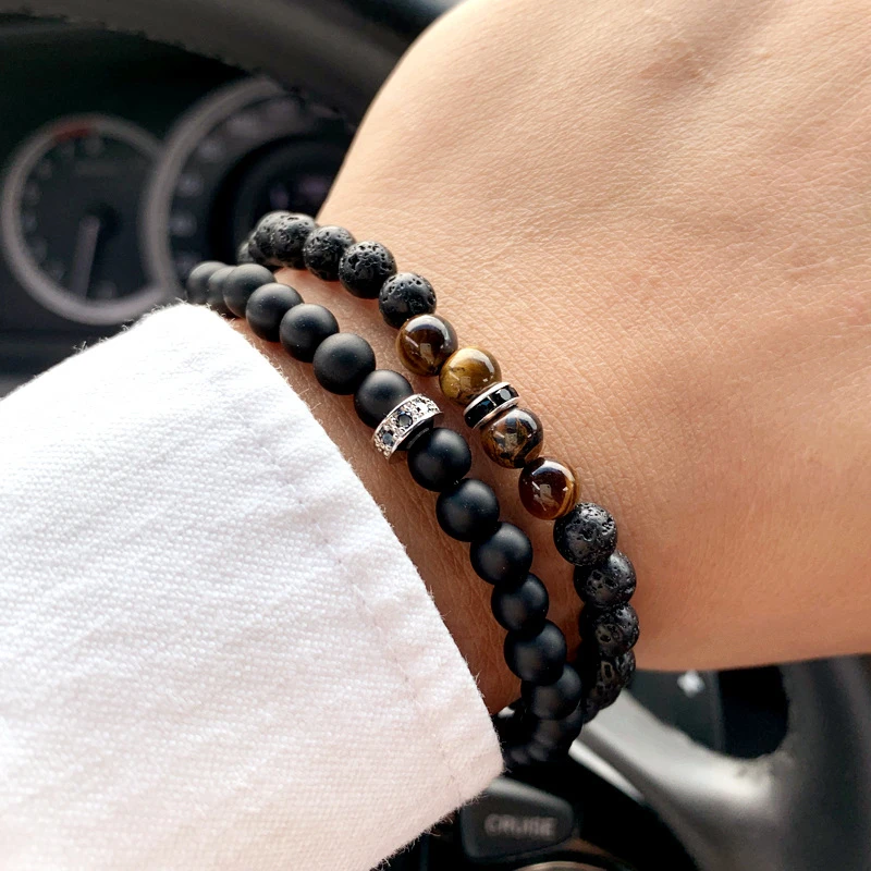 Fashion Mens Bracelets 2019 Simple Geometric Lava Stone Bracelet Pave Cubic Zirconia Handmade Matte Charm Jewelry Gift
Fashion Mens Bracelets 2019 Simple Geometric Lava Stone Bracelet Pave Cubic Zirconia Handmade Matte Charm Jewelry Gift