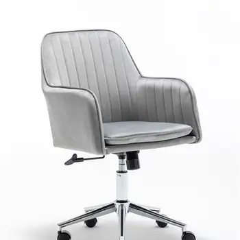 Velvet fabric Home Office Desk Chair with Metal Base Modern Adjustable Swivel Chair with Arms (Grey), Gaming Chair
Velvet fabric Home Office Desk Chair with Metal Base Modern Adjustable Swivel Chair with Arms (Grey), Gaming Chair