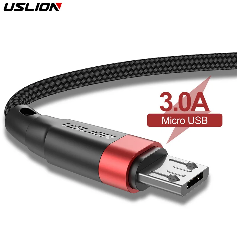 USLION Micro USB Cable 3A Fast Charging USB Data Cable Cord for Samsung Xiaomi Redmi Note 4 5 Android Microusb Fast Charge 3M 2M
USLION Micro USB Cable 3A Fast Charging USB Data Cable Cord for Samsung Xiaomi Redmi Note 4 5 Android Microusb Fast Charge 3M 2M