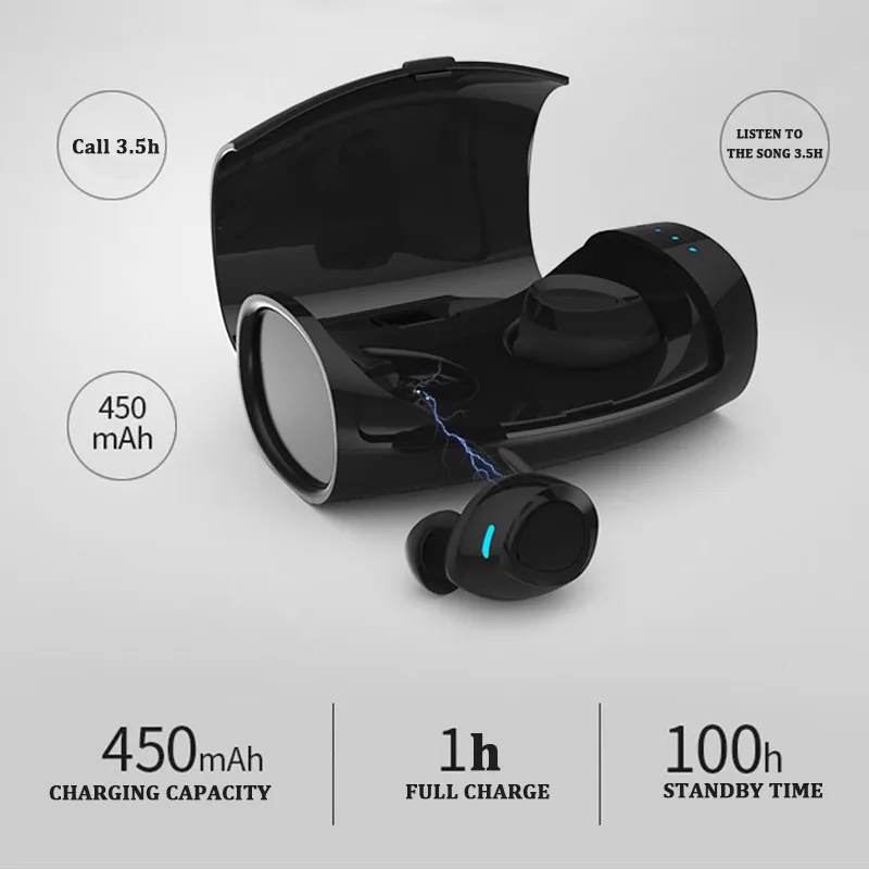 Tws Wireless Earphones Headset Bluetooth V5.0 Earpieces Sport Earbuds for Iphone Android Smart phone
Tws Wireless Earphones Headset Bluetooth V5.0 Earpieces Sport Earbuds for Iphone Android Smart phone