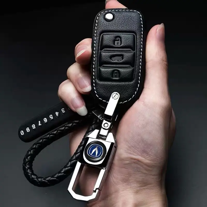Фото Кожаный чехол для автомобильного ключа Changan CS75 PLUS CS85 COUPE CS95 CS25 CS35PLUS аксессуары