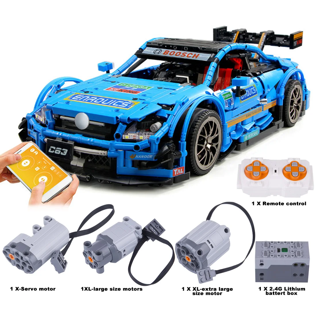 1989Pcs 1:8 MOC-6687 2.4G DIY Assembly Remote Control Sports Car Building Block Construction Model Kit Gift For Friends
1989Pcs 1:8 MOC-6687 2.4G DIY Assembly Remote Control Sports Car Building Block Construction Model Kit Gift For Friends
