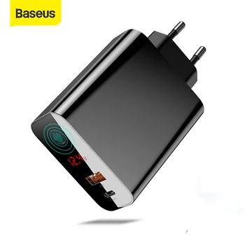 Baseus Quick Charger 45W Usb C Type-C Usb Charger 3.0 EU Adapter Fast Charger for Mobile Phone Charging Travel Wall Charger Plug
Baseus Quick Charger 45W Usb C Type-C Usb Charger 3.0 EU Adapter Fast Charger for Mobile Phone Charging Travel Wall Charger Plug