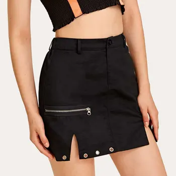 European And American Style 2020 Autumn New Metal Zipper Decoration Sexy Package Hip Skirt Skirt
European And American Style 2020 Autumn New Metal Zipper Decoration Sexy Package Hip Skirt Skirt