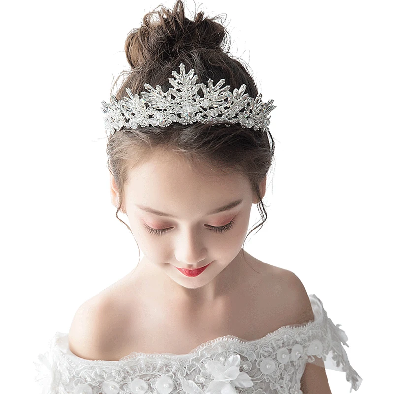 2020 Женская корона для волос Принцесса Свадебные аксессуары Серебряный Кристалл