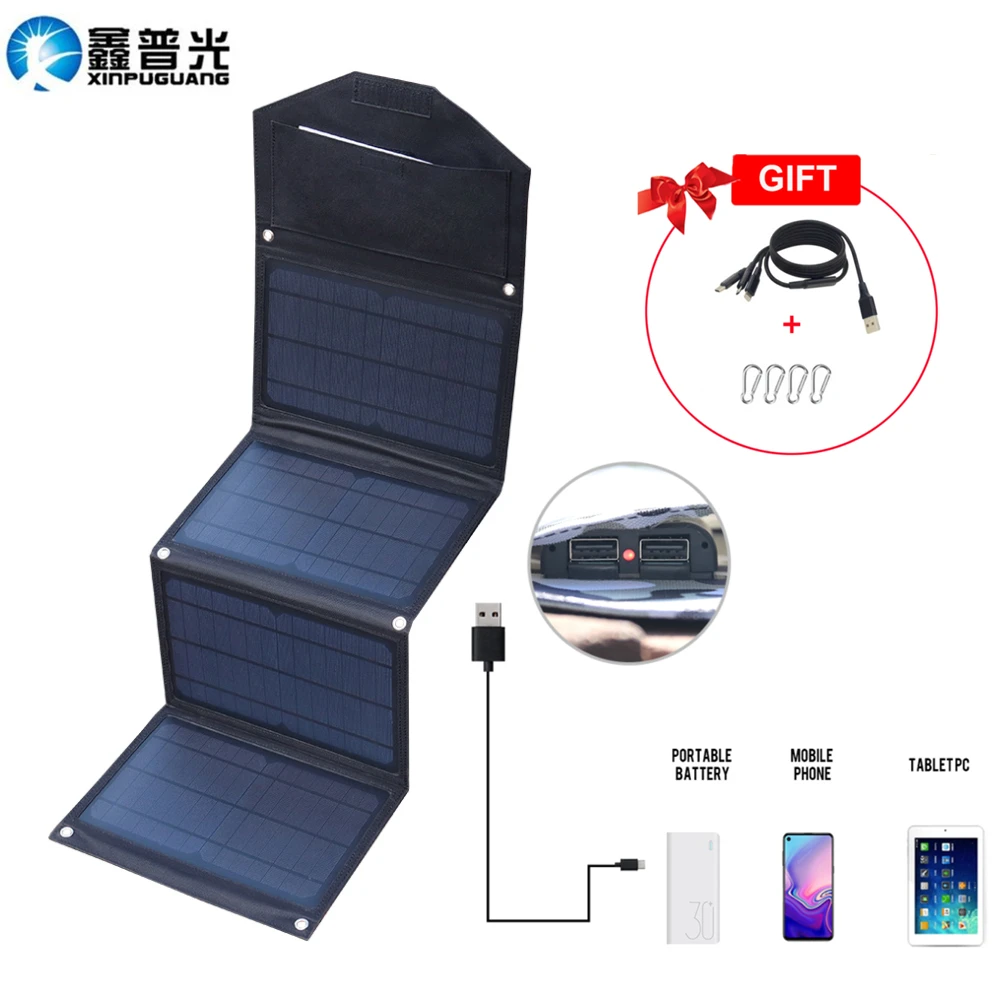 5V Solar Panel for phone charging Portable Foldable power bank Solar USB Portable Solar Charger 30W 5 volt camping Accessori
5V Solar Panel for phone charging Portable Foldable power bank Solar USB Portable Solar Charger 30W 5 volt camping Accessori