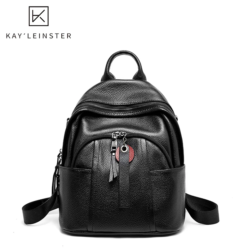 Cowhide Leather Wild Backpack Women New Fashion Large Capacity Travel Bags Classic Black Student's Schoolbag Ladies Knapsack
Cowhide Leather Wild Backpack Women New Fashion Large Capacity Travel Bags Classic Black Student's Schoolbag Ladies Knapsack
